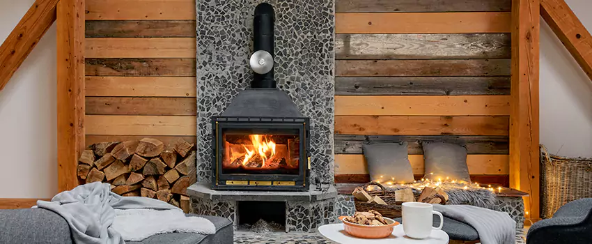 Thelin Hearth Products Direct Vent Gas Stove Fireplace Inspection in Fitchburg, Massachusetts